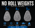 No Roll Fishing Weights (5 pack)